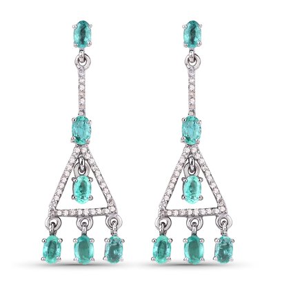 Emerald & Diamond Drop Earrings