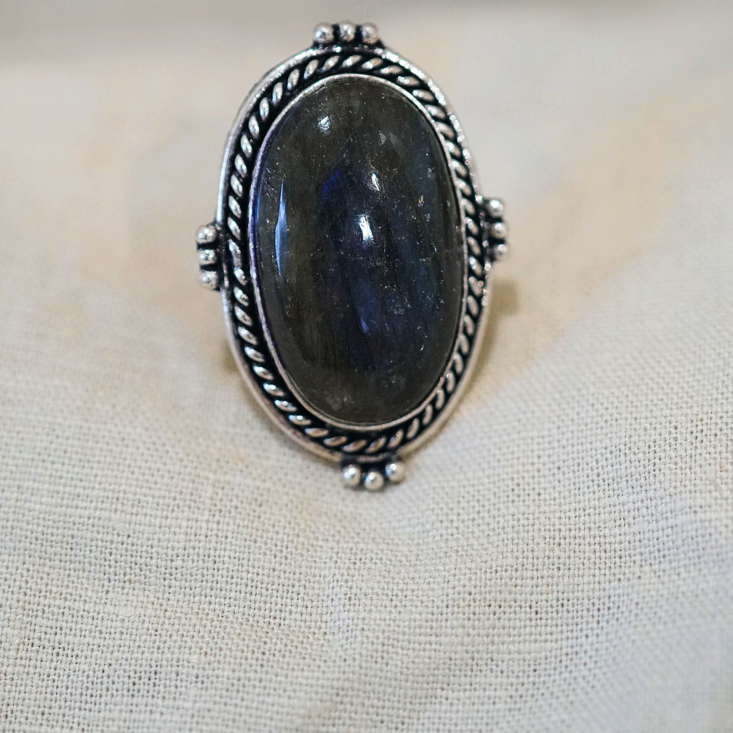 Labrodite Sterling Silver Ring