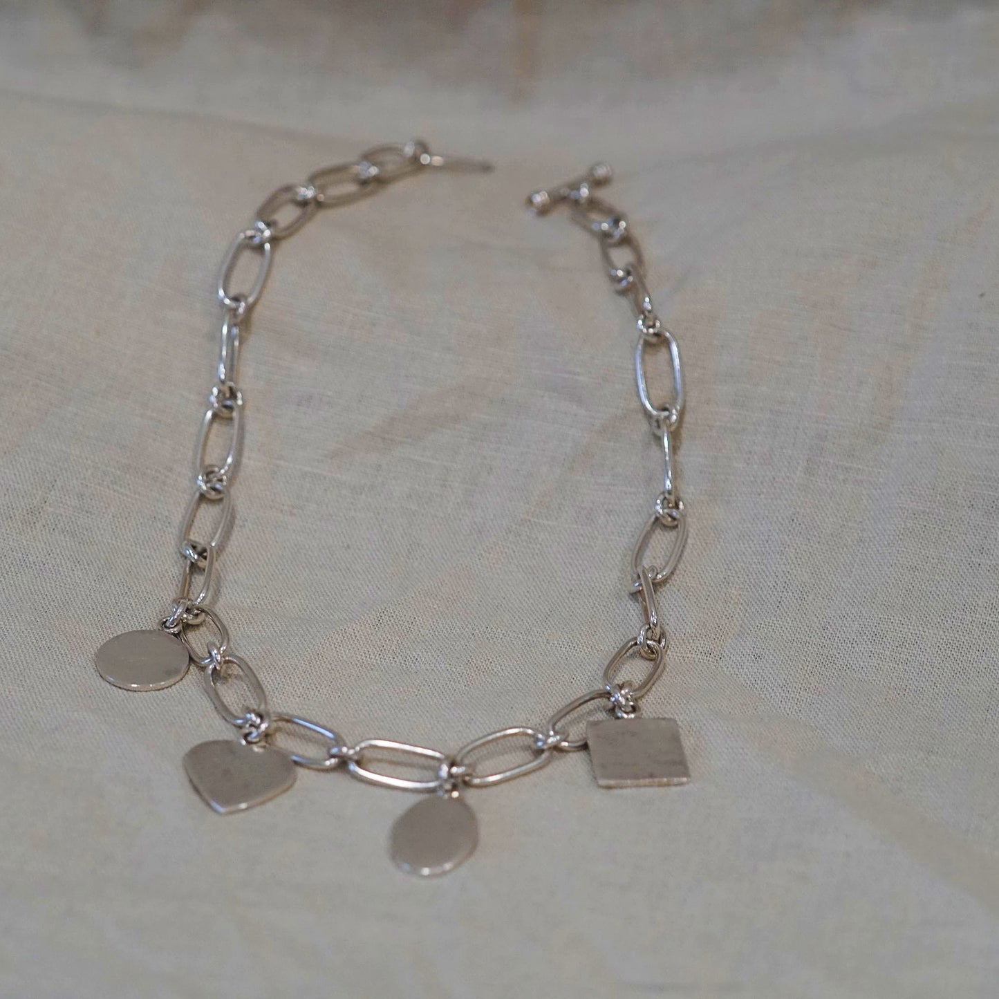 Sterling Silver Toggle Necklace