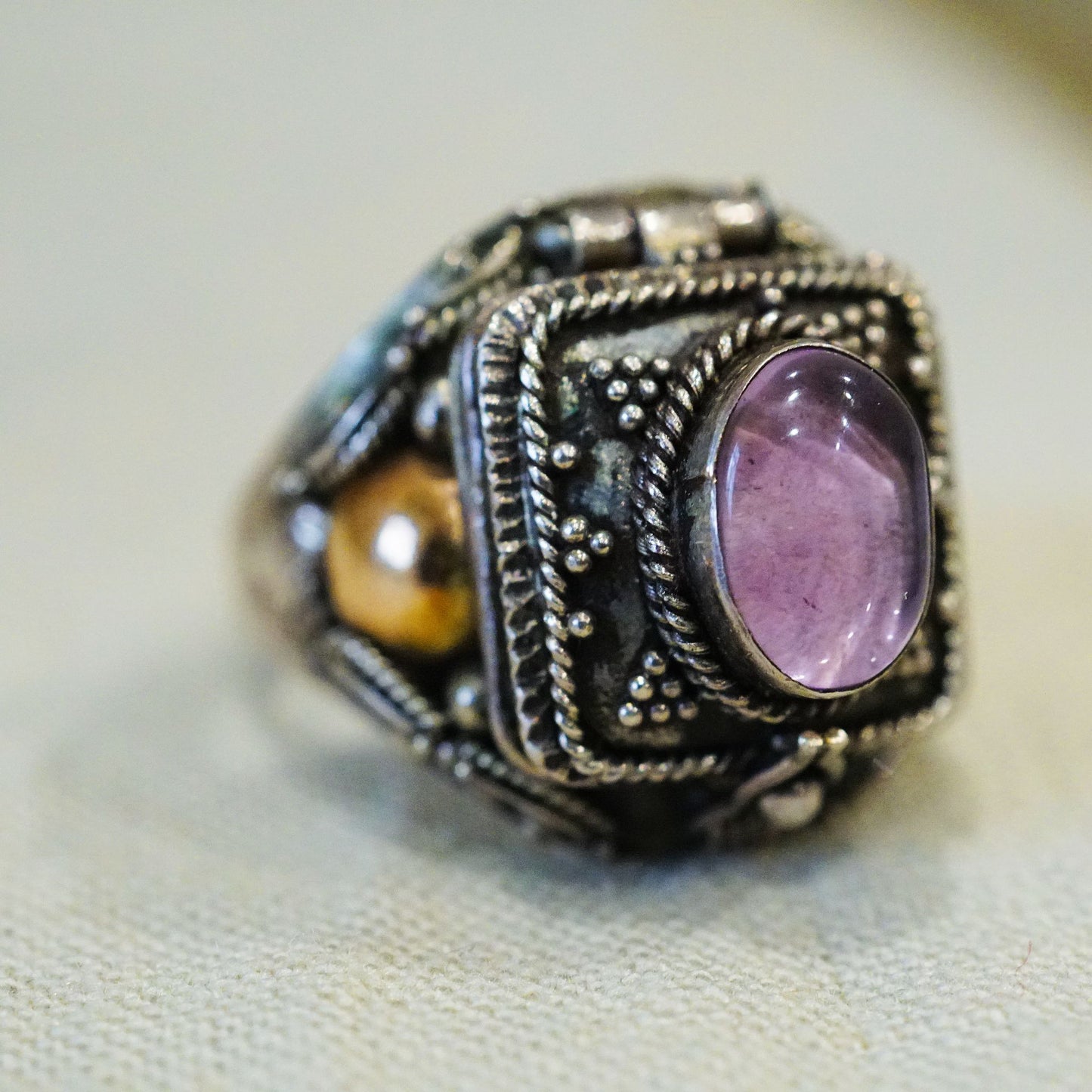 Vintage Sterling Poison Ring