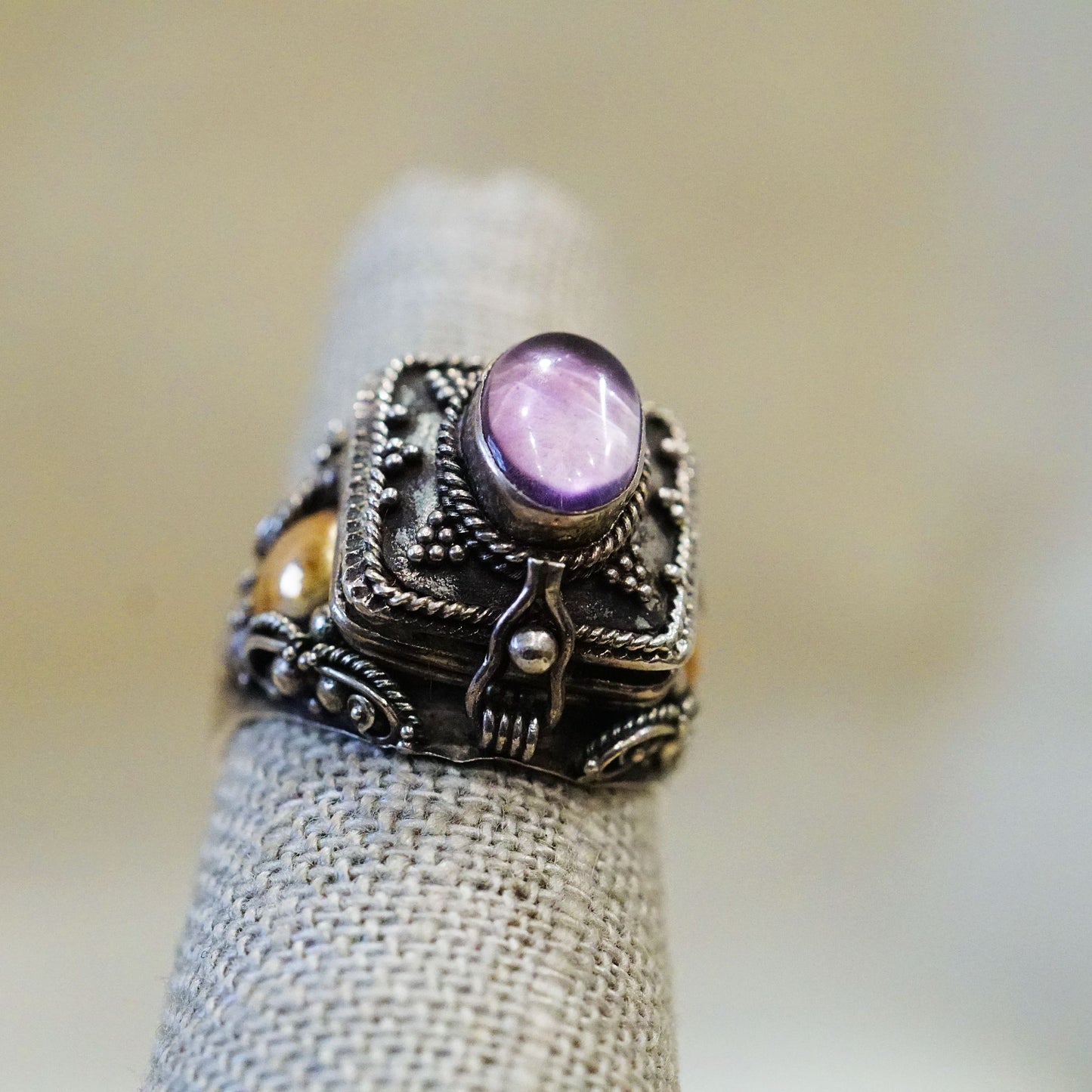 Vintage Sterling Poison Ring