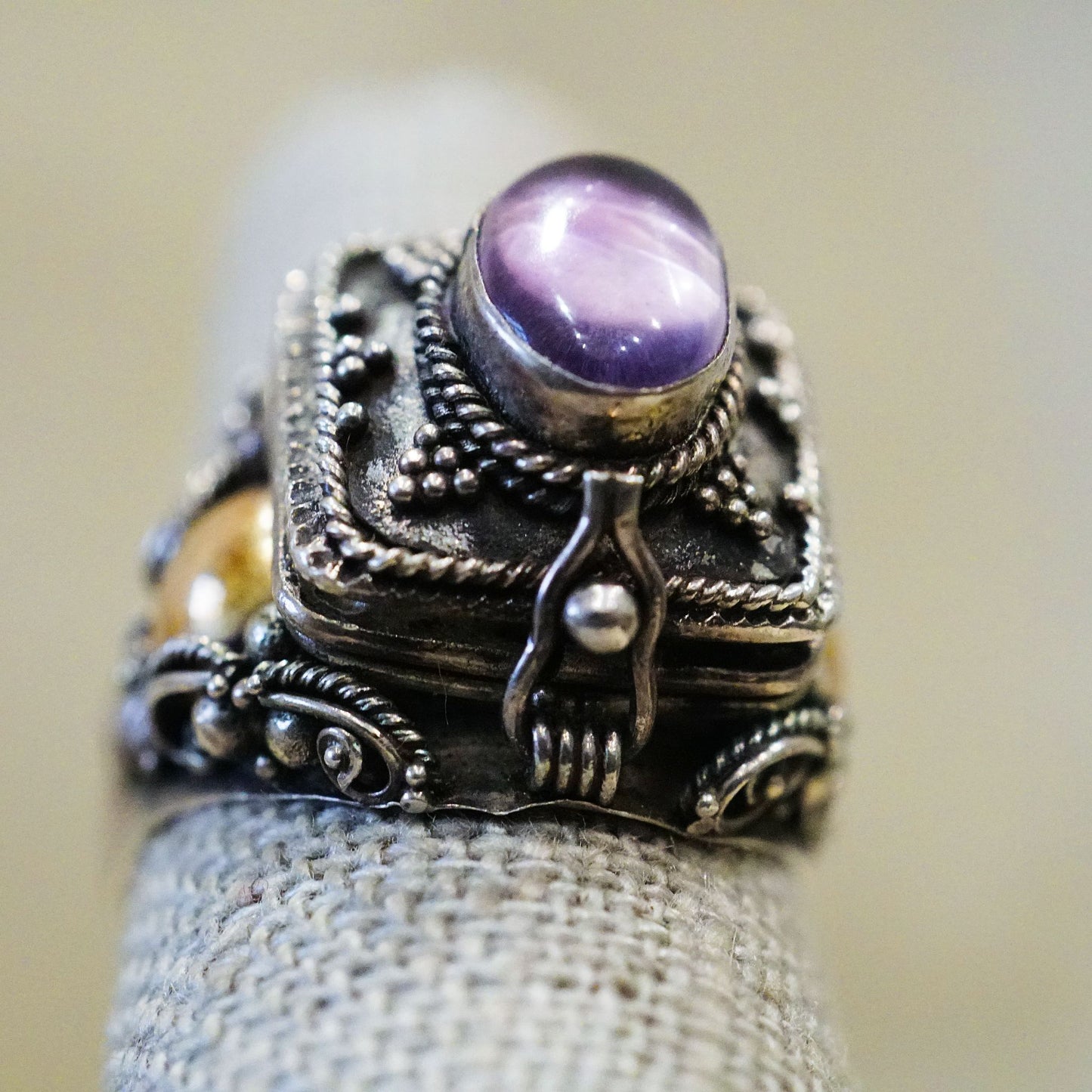 Vintage Sterling Poison Ring