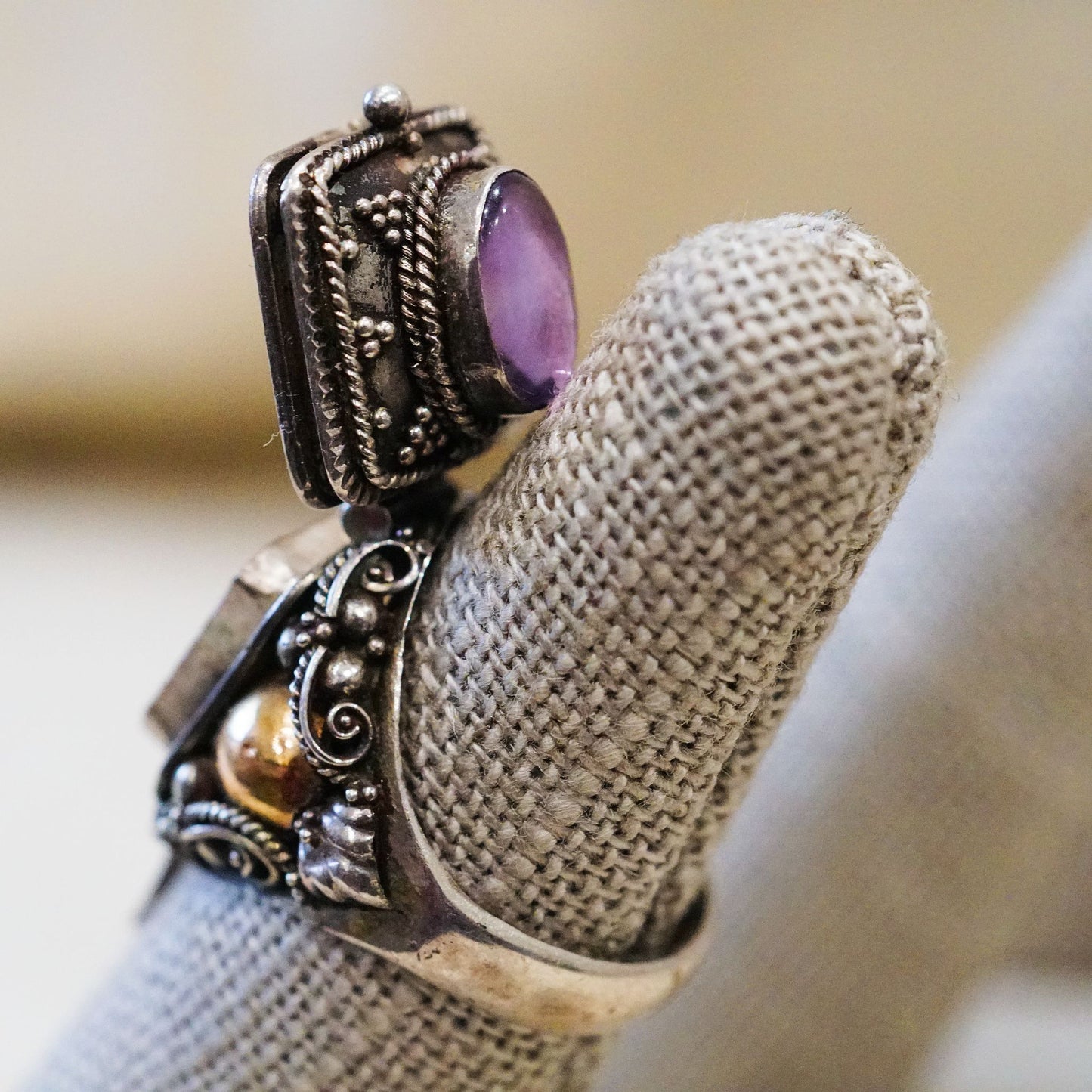 Vintage Sterling Poison Ring