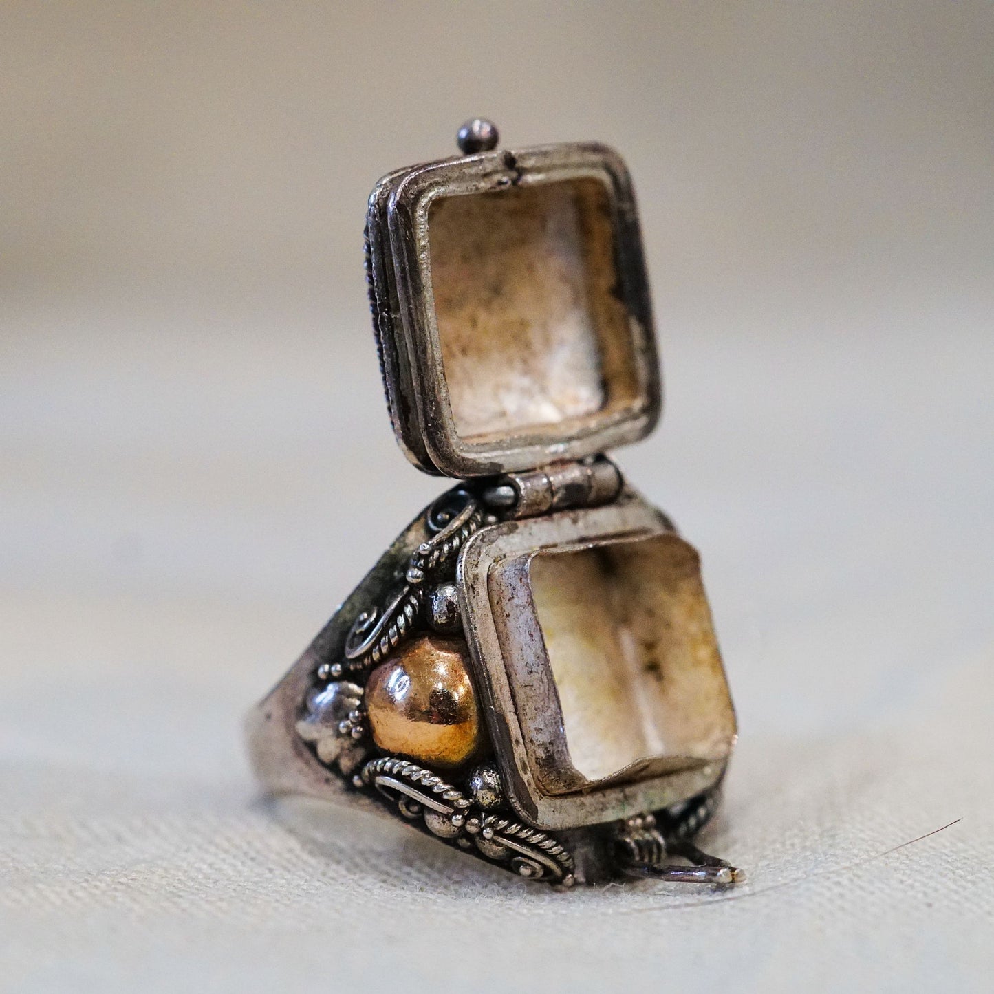 Vintage Sterling Poison Ring