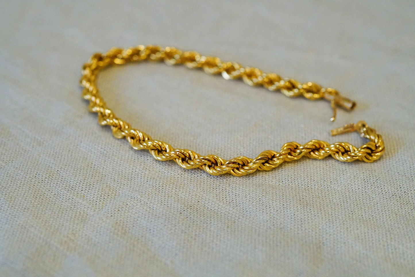 14k Yellow Gold Rope Bracelet