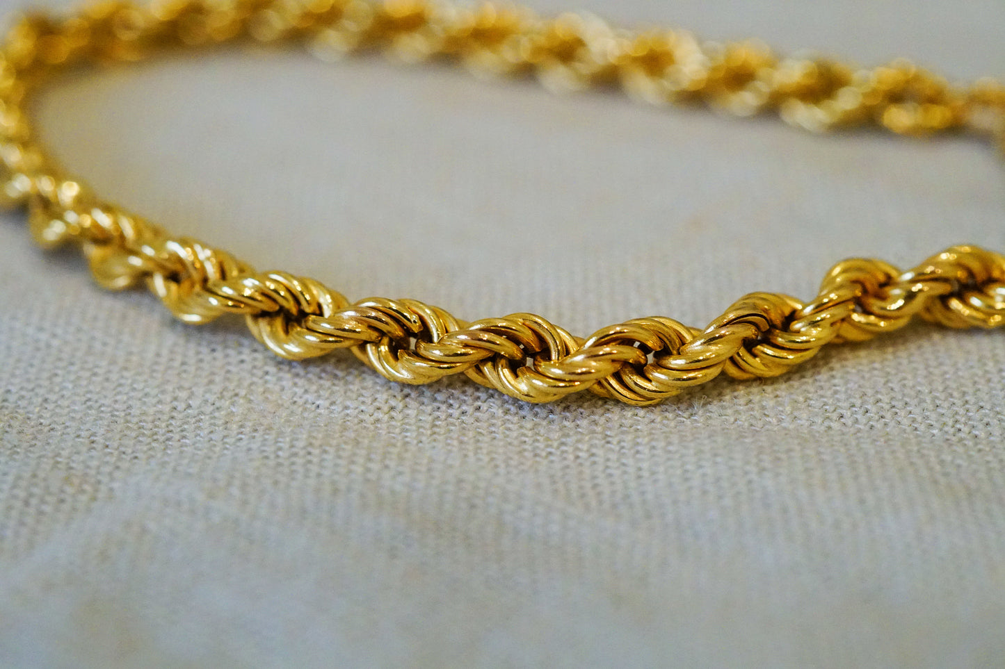 14k Yellow Gold Rope Bracelet