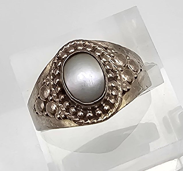 Mother Of Pearl Sterling Silver Ring