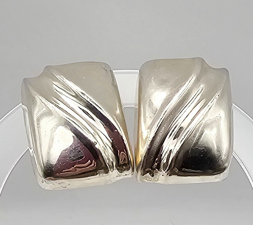 Sterling Silver Hollow Form Earrings