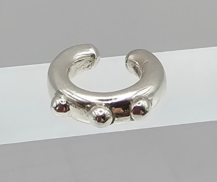 Sterling Silver Beaded Ear Cuff