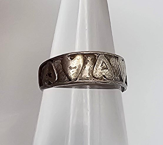 Sterling Silver Heart Ring Adjustable