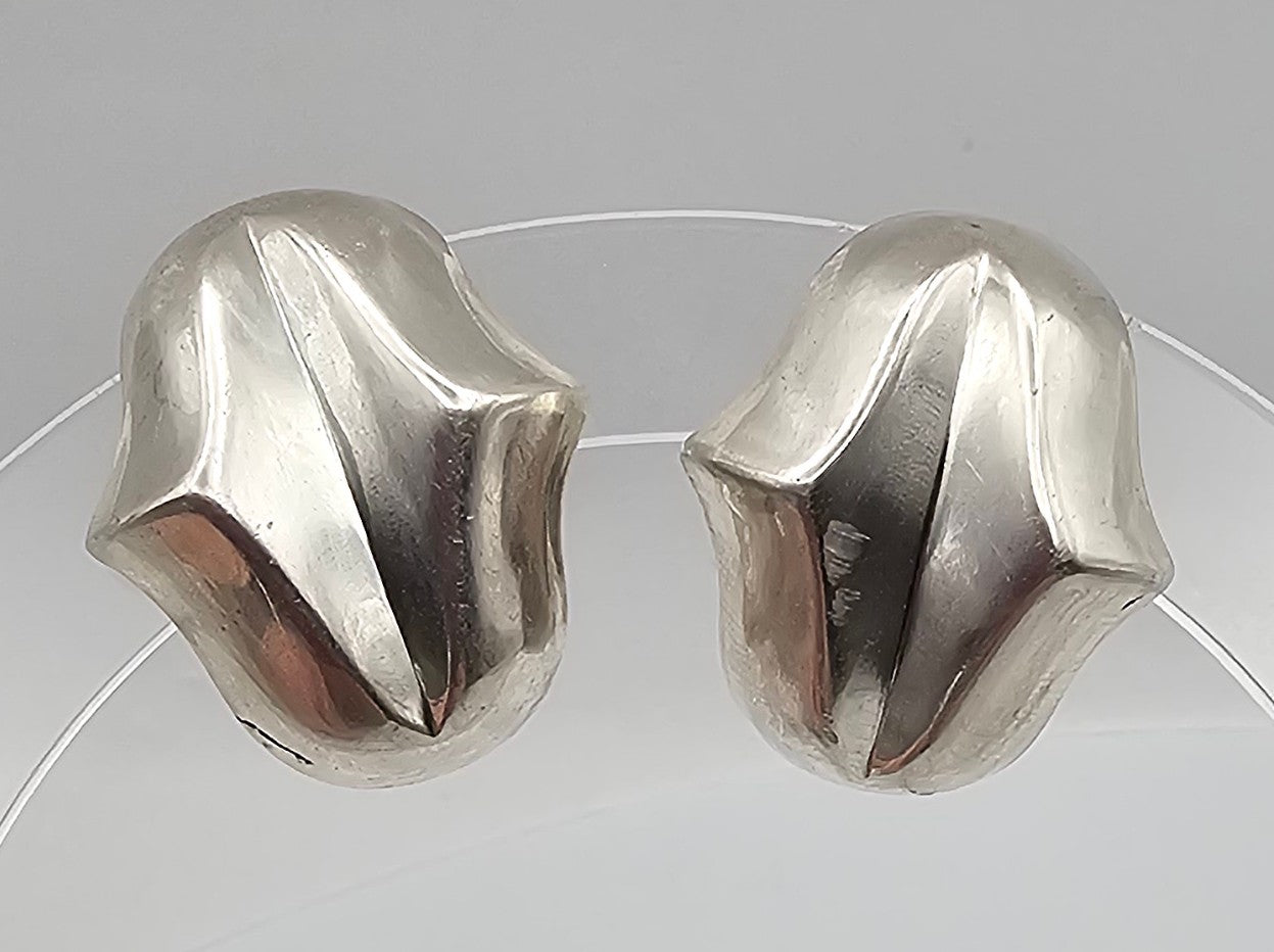 Sterling Silver Hollow Form Earrings