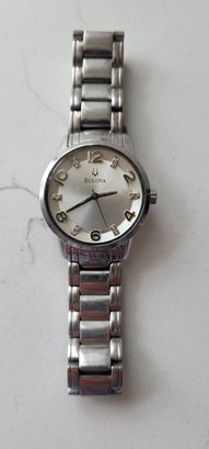 VINTAGE BULOVA LADIES STAINLESS STEEL WATCH