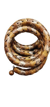 Vintage Tricolor Coil Snake Style Bracelet Wraparound