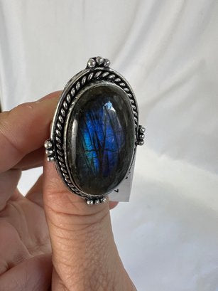 Labrodite Sterling Silver Ring