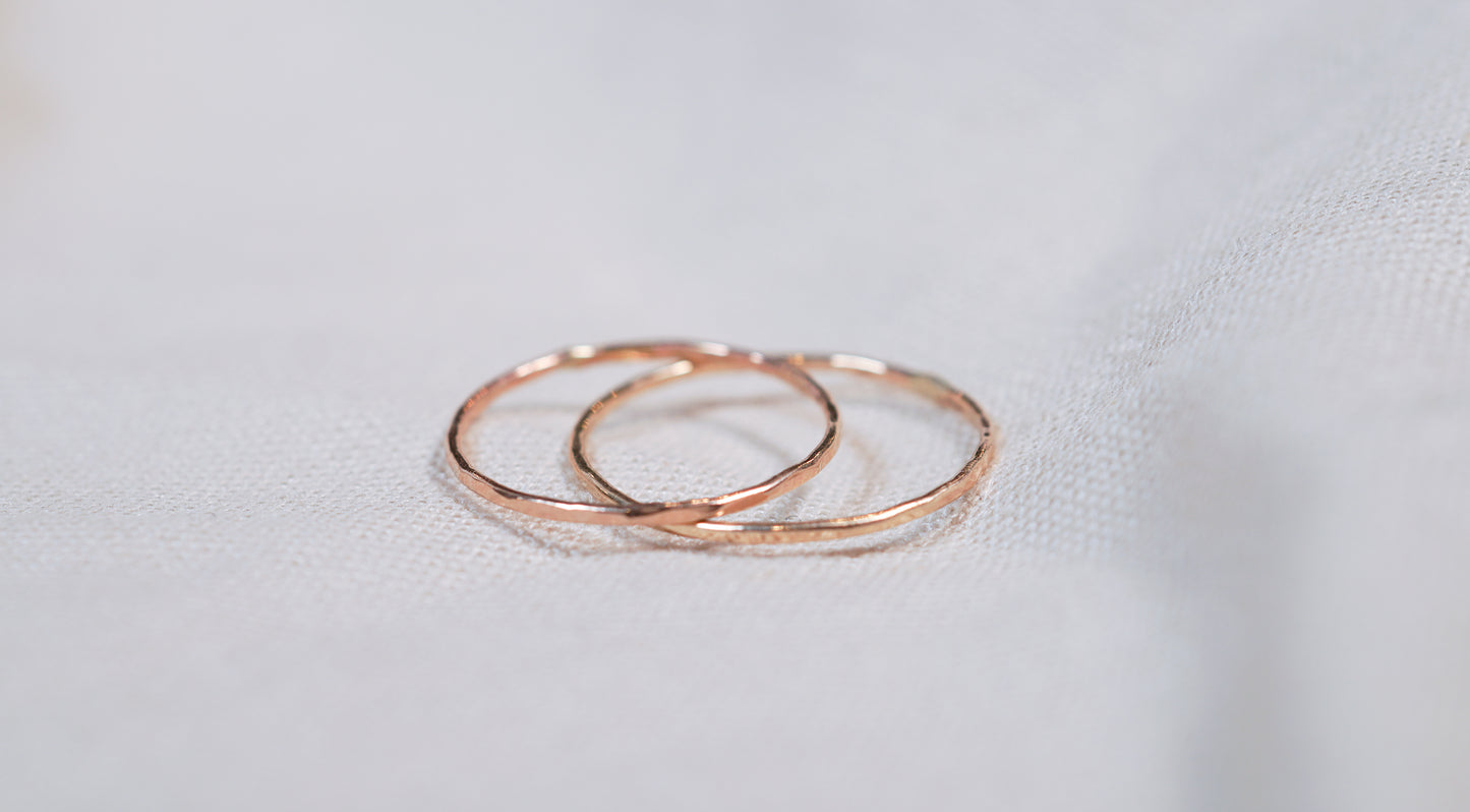 The Whisper Thin Hammered Ring