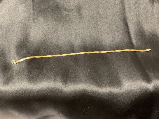 14k Gold Flat, Double Strand, Braided Bracelet