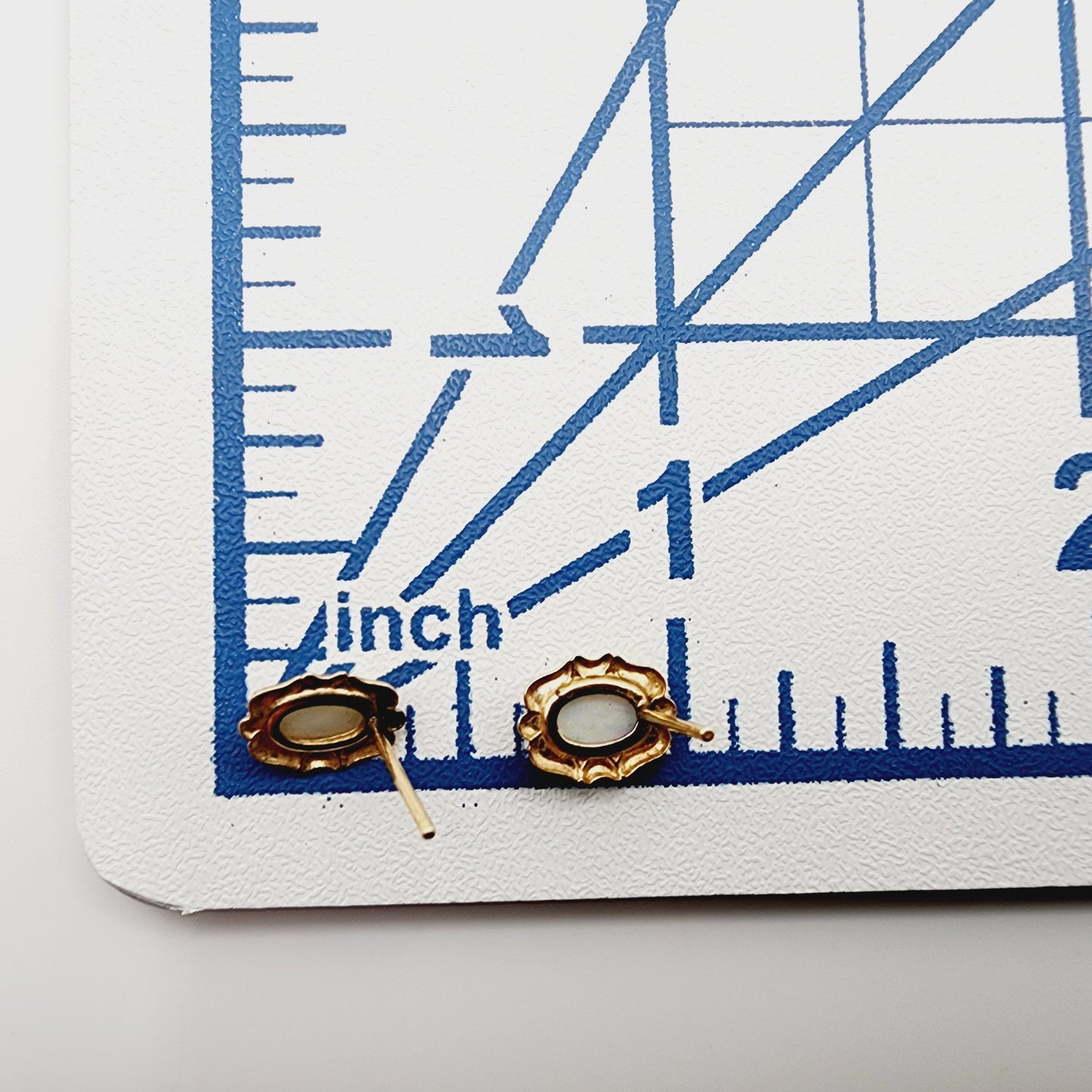 14k Gold Opal Stud Earrings