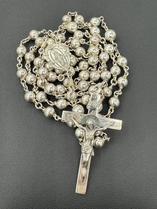 Magnificent & Large Vintage Sterling Silver Rosary