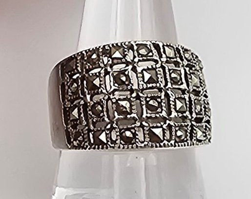 Marcasite Sterling Silver Cocktail Ring