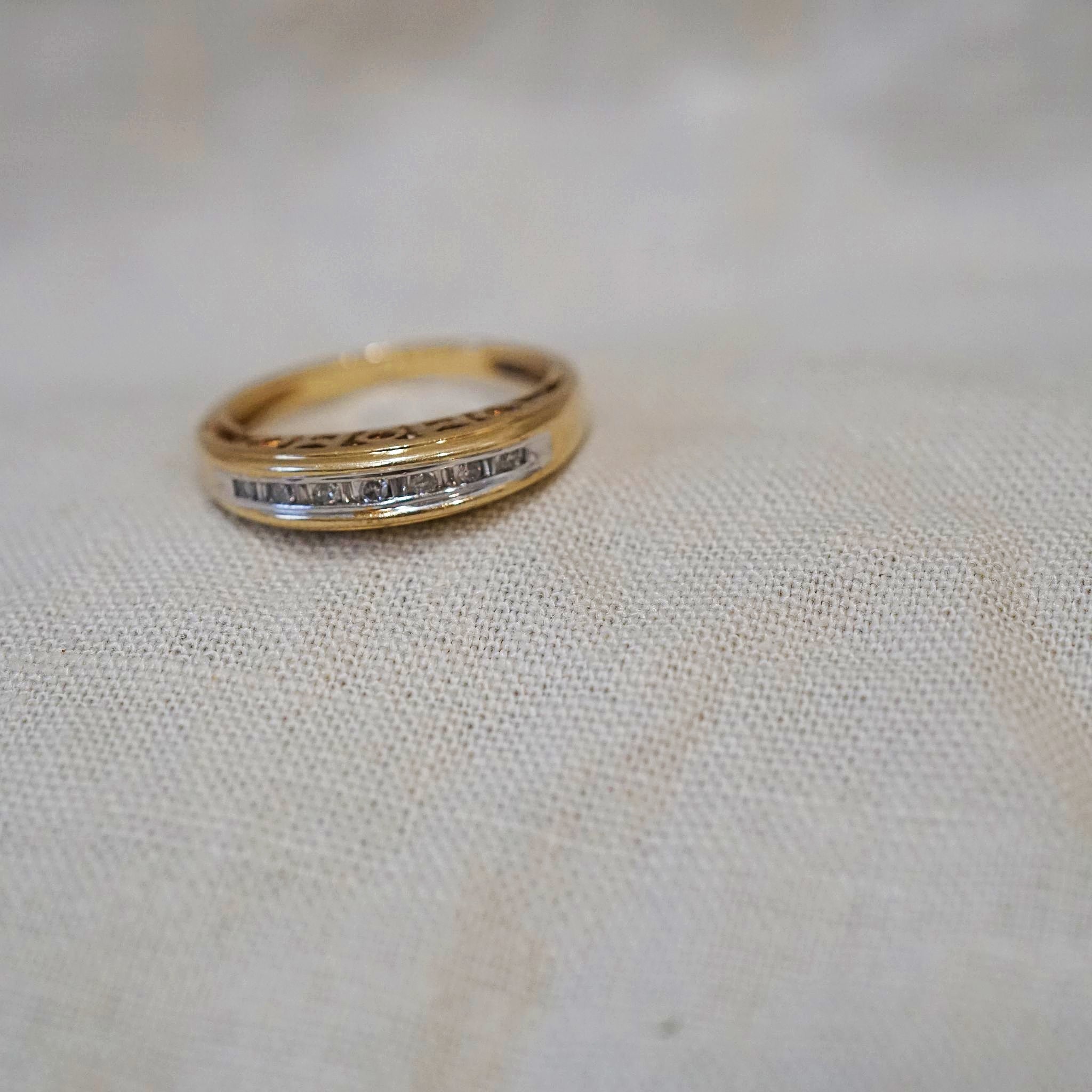 Diamond MOM 10K Gold Ring