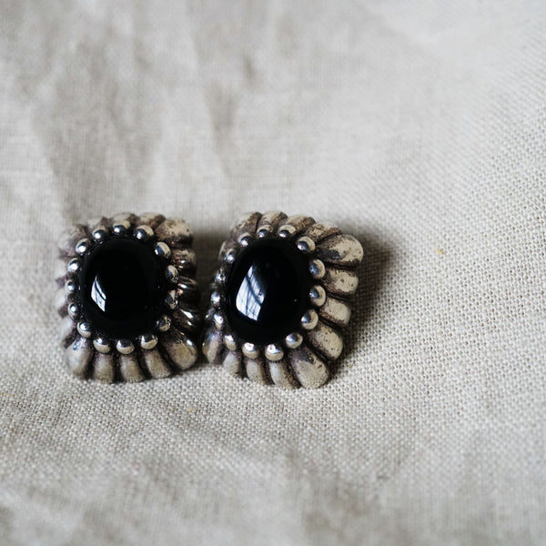 Onyx Sterling Silver Earrings