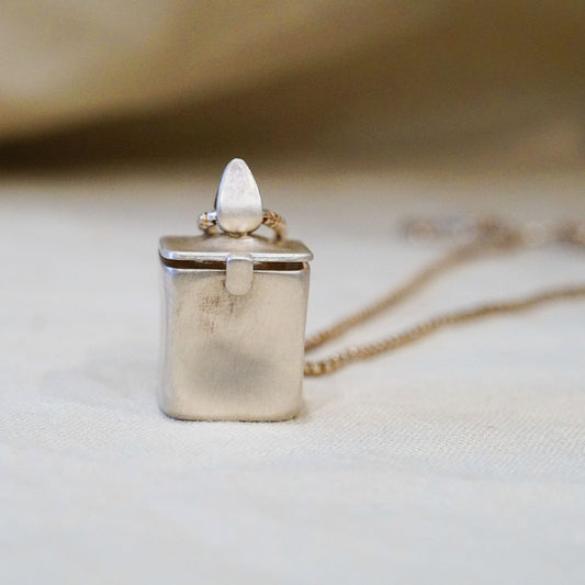 Sterling Silver Box Pendant