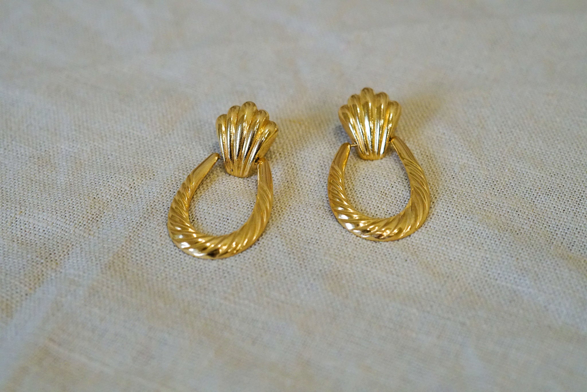 14k Yellow Gold Knocker Earrings