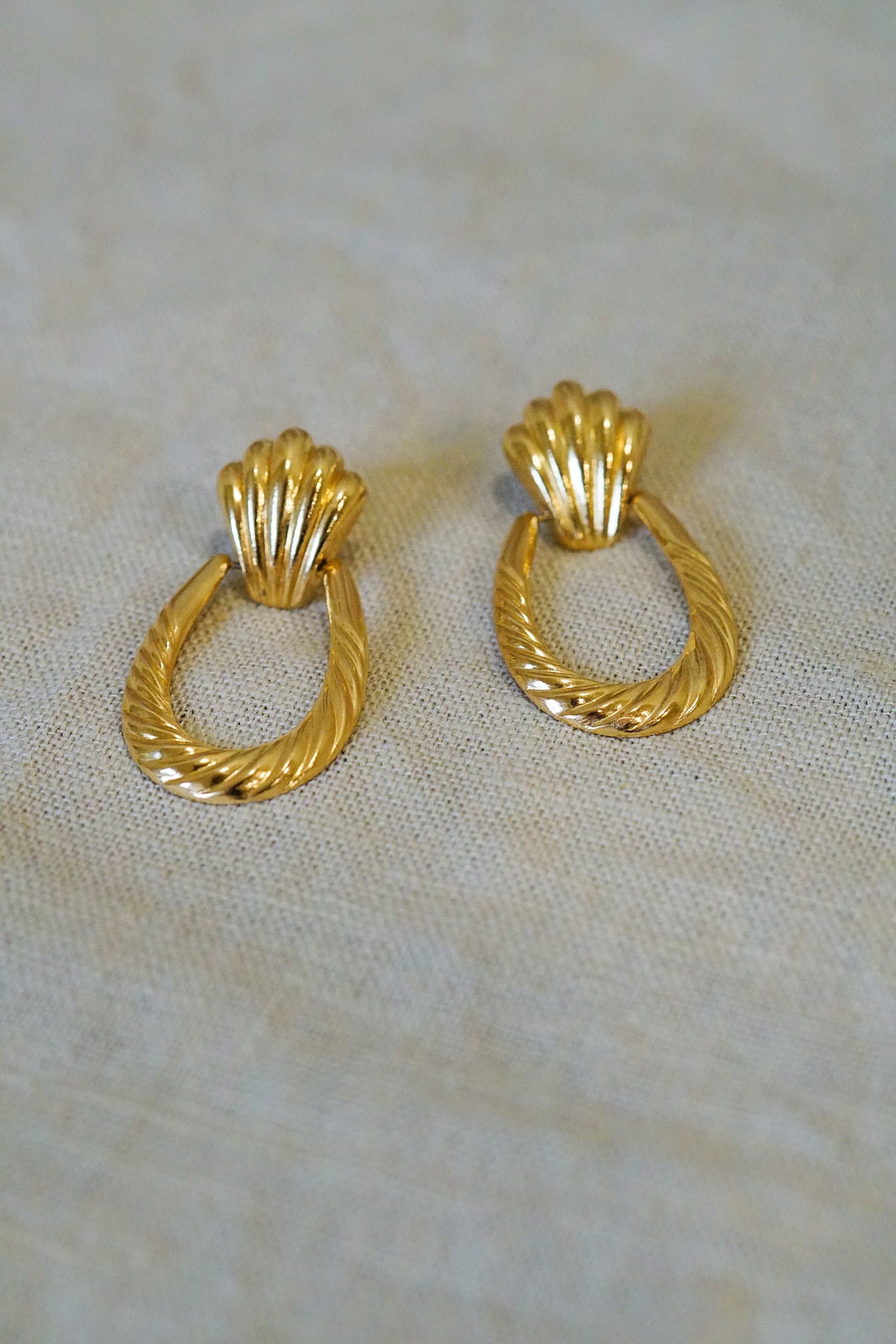 14k Yellow Gold Knocker Earrings