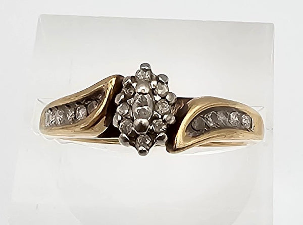 Diamond 10K Gold Engagement Ring