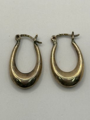 Sterling Silver Pierced Earrings Marked