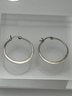 Thin Sterling Hoop Earrings