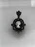 Sterling Pendant With Portrait And Ornate Rhinestones