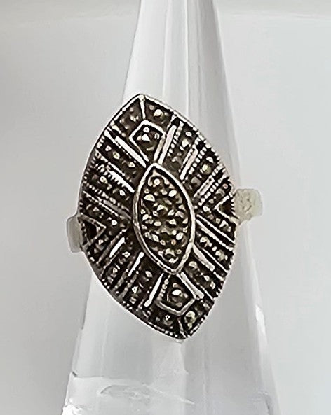 Marcasite Sterling Silver Cocktail Ring