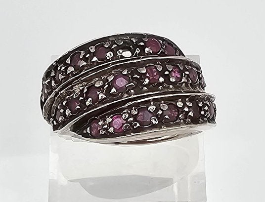 Ruby Sterling Silver Cocktail Ring