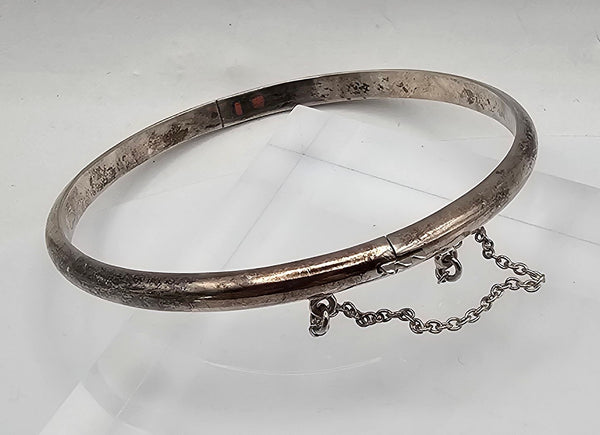 Sterling Silver Hollow Form Bangle Bracelet