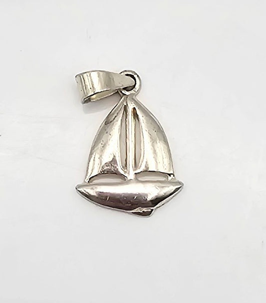 Sterling Silver Sail Boat Pendant