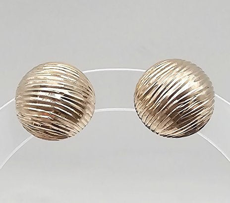 Sterling Silver Dome Earrings