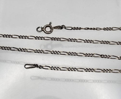 Sterling Silver Figaro Chain Necklace 3 G