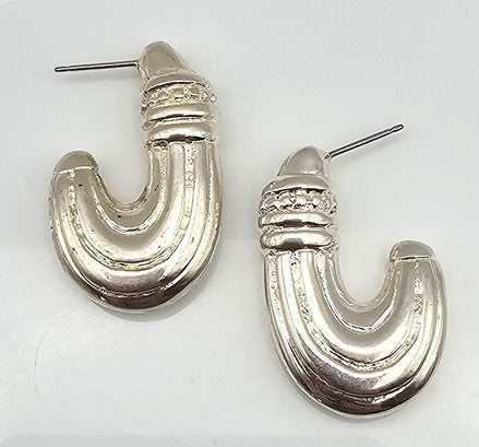 Sterling Silver Hollow Form Earrings