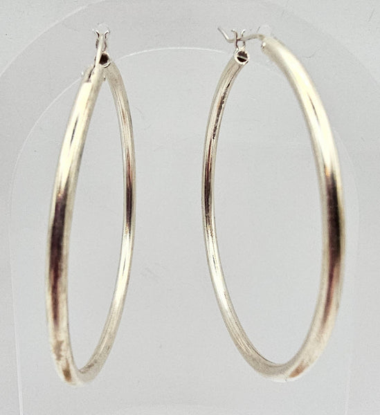 Sterling Silver Large Hoop Earrings