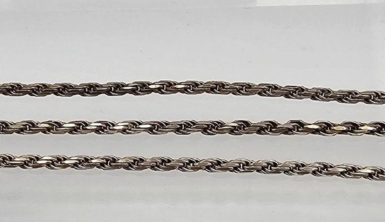 Sterling Silver Rope Chain Necklace 8.4 G