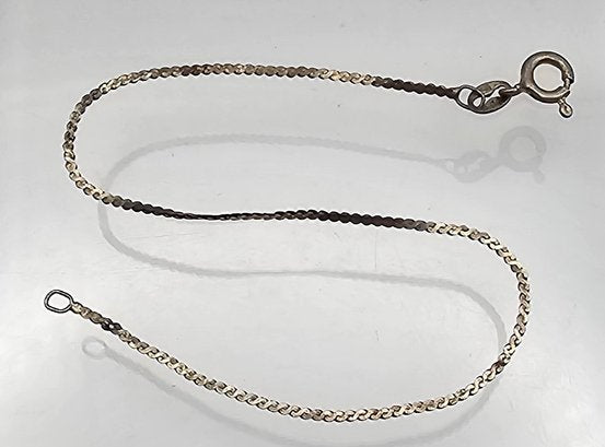Sterling Silver S Chain Bracelet 0.90 G