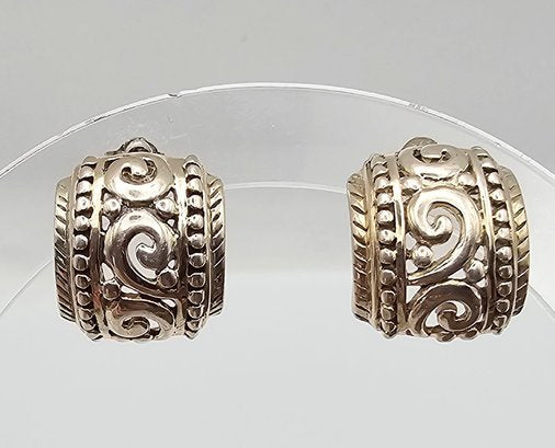 Sterling Silver Scroll Earrings