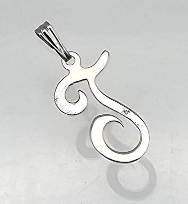 Sterling Silver T Pendant