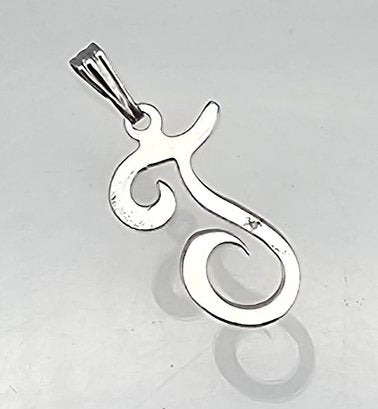 Sterling Silver T Pendant 0.25 G