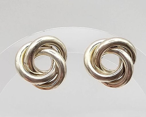Sterling Silver Tubular Knot Earrings