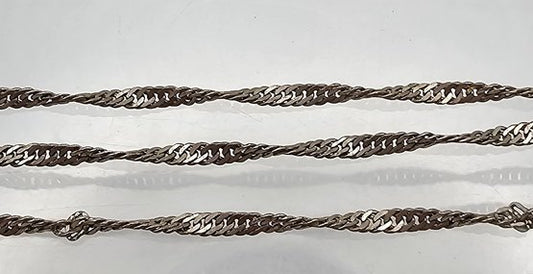Sterling Silver Twist Chain Necklace