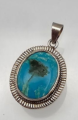 Turquoise Sterling Silver Pendant