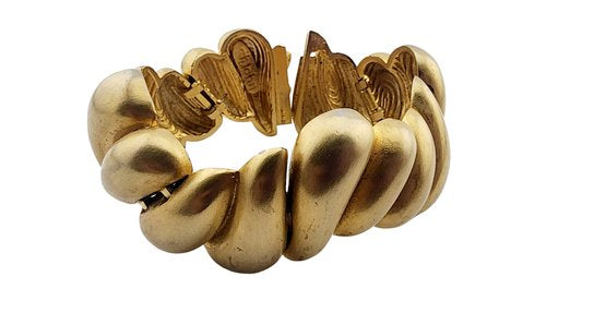 Vintage Heavy Matte Gold ST JOHN Bracelet 5/115