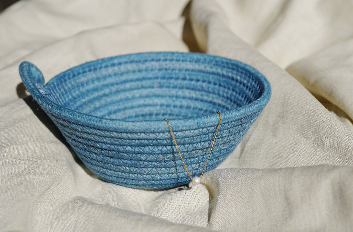 Mini Rope Bowl- Solid Indigo